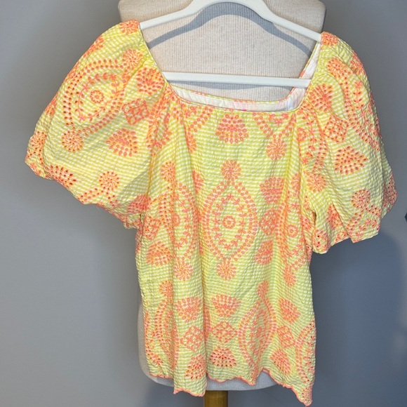Lilly Pulitzer Yellow and Orange Blouse - Picture 1 of 3